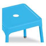 Steel Counter Stool, Backless, Supports Up To 250 Lb, 25" High Babyblue Seat, Babyblue Base, Ships In 1-3 Business Days