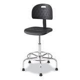 Workfit Economy Industrial Chair, Up To 400 Lb, 22" To 30" High Black Seat/back, Silver Base, Ships In 1-3 Business Days