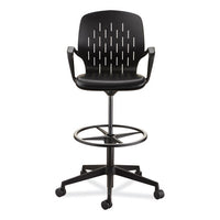 Shell Extended-height Chair, Supports Up To 275 Lb, 22" To 32" High Black Seat, Black Back/base, Ships In 1-3 Business Days
