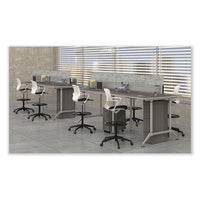 Shell Extended-height Chair, Max 275 Lb, 22" To 32" High Black/white Seat, White Back, Black Base, Ships In 1-3 Business Days