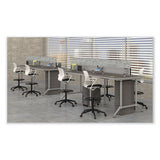 Shell Extended-height Chair, Max 275 Lb, 22" To 32" High Black/white Seat, White Back, Black Base, Ships In 1-3 Business Days