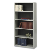 Valuemate Economy Bookcase, Five-shelf, 31.75w X 13.5d X 67h, Gray, Ships In 1-3 Business Days