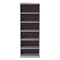 Valuemate Economy Bookcase, Six-shelf, 31.75w X 13.5d X 80h, Gray, Ships In 1-3 Business Days