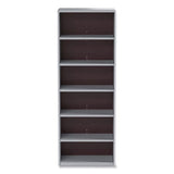Valuemate Economy Bookcase, Six-shelf, 31.75w X 13.5d X 80h, Gray, Ships In 1-3 Business Days
