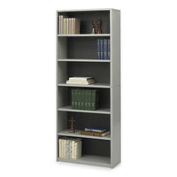 Valuemate Economy Bookcase, Six-shelf, 31.75w X 13.5d X 80h, Gray, Ships In 1-3 Business Days