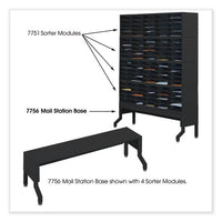 E-z Sort Satellite Mail Station Base, 57.5 X 18.25 X 14 To 19, Black, Ships In 1-3 Business Days