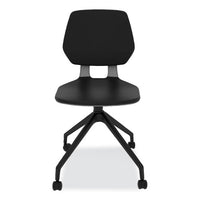 Commute Guest Chair, 25" X 25" X 34.25", Black Seat, Black Back, Black Base, Ships In 1-3 Business Days