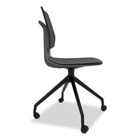 Commute Guest Chair, 25" X 25" X 34.25", Black Seat, Black Back, Black Base, Ships In 1-3 Business Days