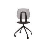 Commute Guest Chair, Supports Up To 275 Lbs, 19" Seat Height, Gray Seat, Gray Back, Black Base, Ships In 1-3 Business Days