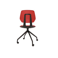 Commute Guest Chair, Supports Up To 275 Lbs, 19" Seat Height, Red Seat, Red Back, Black Base, Ships In 1-3 Business Days