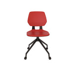 Commute Guest Chair, Supports Up To 275 Lbs, 19" Seat Height, Red Seat, Red Back, Black Base, Ships In 1-3 Business Days