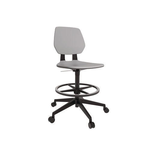 Commute Extended Height Task Chair, Supports Up To 275 Lbs, 18.25" To 22.25" Seat Height, Gray/black, Ships In 1-3 Bus Days