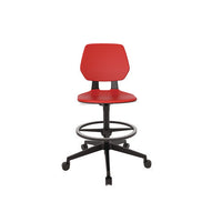 Commute Extended Height Task Chair, Supports Up To 275 Lbs, 18.25" To 22.25" Seat Height, Red/black, Ships In 1-3 Bus Days