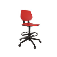Commute Extended Height Task Chair, Supports Up To 275 Lbs, 18.25" To 22.25" Seat Height, Red/black, Ships In 1-3 Bus Days