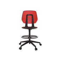 Commute Extended Height Task Chair, Supports Up To 275 Lbs, 18.25" To 22.25" Seat Height, Red/black, Ships In 1-3 Bus Days