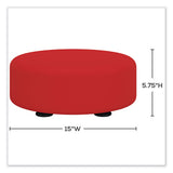 Learn 15" Round Vinyl Floor Seat, 15" Dia X 5.75"h, Red, Ships In 1-3 Business Days