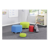 Learn 15" Round Vinyl Floor Seat, 15" Dia X 5.75"h, Red, Ships In 1-3 Business Days