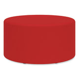 Learn 30" Cylinder Vinyl Ottoman, 30w X 30d X 18h, Red, Ships In 1-3 Business Days