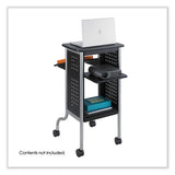 Scoot Presentation Cart, 50 Lb Capacity, 4 Shelves, 21.5" X 30.25" X 40.5", Black, Ships In 1-3 Business Days