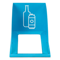 Mixx Recycling Center Lid, Topper Style, 9.87w X 19.87d X 0.62h, Blue, Ships In 1-3 Business Days