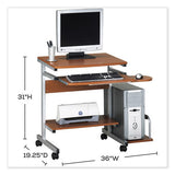 Eastwinds Series Portrait Pc Desk Cart, 36" X 19.25" X 31", Medium Cherry, Ships In 1-3 Business Days
