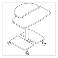 Eastwinds Series Fpd Computer Table, 28.5" X 26" X 29.5", Anthracite, Ships In 1-3 Business Days