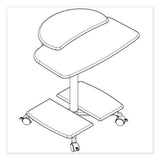 Eastwinds Series Fpd Computer Table, 28.5" X 26" X 29.5", Anthracite, Ships In 1-3 Business Days