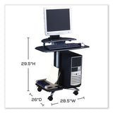 Eastwinds Series Fpd Computer Table, 28.5" X 26" X 29.5", Anthracite, Ships In 1-3 Business Days