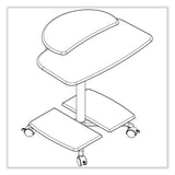 Eastwinds Series Fpd Computer Table, 28.5" X 26" X 29.5", Medium Cherry, Ships In 1-3 Business Days
