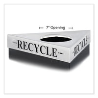 Trifecta Waste Receptacle Lid. Laser Cut "recycle" Inscription, 20w X 20d X 3h, Stainless Steel, Ships In 1-3 Business Days