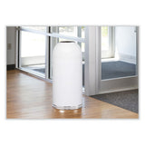 Open Top Dome Receptacle, 15 Gal, Steel, White, Ships In 1-3 Business Days