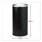 Ash Urn, 10" Dia X 20"h, Black, Ships In 1-3 Business Days