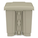 Plastic Step-on Receptacle, 20 Gal, Metal, Tan, Ships In 1-3 Business Days