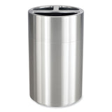 Triple Recycling Receptacle, 40 Gal, Steel, Brushed Aluminum, Ships In 1-3 Business Days