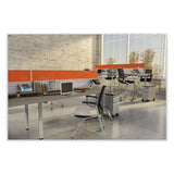 Thesis Flex Back Stool W/arms, Supports Up To 250 Lb, 21.5" To 29.5" Black High Seat, Silver Base, Ships In 1-3 Business Days