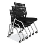 Thesis Training Chair W/flex Back, Support Up To 250 Lb, 18" High Black Seat, Gray Base, 2/carton, Ships In 1-3 Business Days
