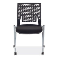 Thesis Training Chair W/flex Back, Support Up To 250 Lb, 18" High Black Seat, Gray Base, 2/carton, Ships In 1-3 Business Days