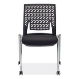 Thesis Training Chair W/flex Back, Support Up To 250 Lb, 18" High Black Seat, Gray Base, 2/carton, Ships In 1-3 Business Days
