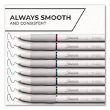 S-gel Fashion Barrel Gel Pen, Retractable, Medium 0.7 Mm, Assorted Ink, White Barrel, 8/pack