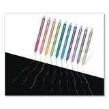 Inkjoy Metallic Gel Pen, Retractable, Medium 0.8 Mm, Assorted Ink, Assorted Barrel, 10/pack