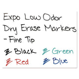Low-odor Dry-erase Marker, Fine Bullet Tip, Blue, Dozen