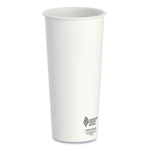 Thermoguard Insulated Paper Hot Cups, 24 Oz, White Sustainable Forest Print, 600/carton