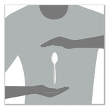 Impress Heavyweight Full-length Polystyrene Cutlery, Teaspoon, White, 100/box, 10 Boxes/carton