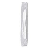 Regal Mediumweight Cutlery, Individually Wrapped, Knife, Plastic, White, 1,000/carton