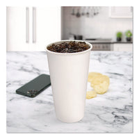 Double Sided Poly (dsp) Paper Cold Cups, 28 Oz To 32 Oz, White, 40 Cups/sleeve, 12 Sleeves/carton