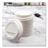 Traveler Cappuccino Style Dome Lid, Fits 10 Oz To 24 Oz Hot Cups, White, 95 Lids/sleeve, 10 Sleeves/carton