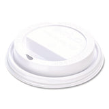 Traveler Cappuccino Style Dome Lid, Fits 10 Oz To 24 Oz Hot Cups, White, 95 Lids/sleeve, 10 Sleeves/carton