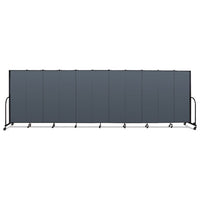 Portable Room Divider, 20 Ft 5" X 0.75" X 6 Ft, Vinyl/fiberglass/steel, Blue