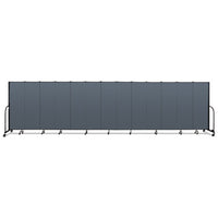 Portable Room Divider, 24 Ft 1" X 0.75" X 6 Ft, Vinyl/fiberglass/steel, Blue