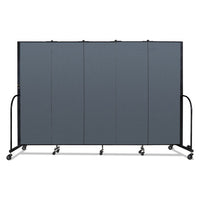 Portable Room Divider, 9 Ft 5" X 0.75" X 6 Ft, Vinyl/fiberglass/steel, Blue